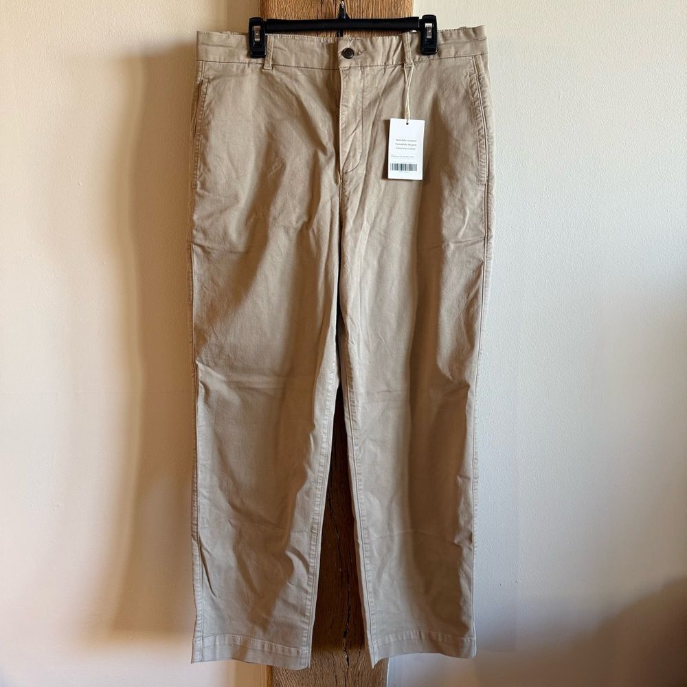 NWT Everlane Straight Leg Chino Khaki Pants 35x32